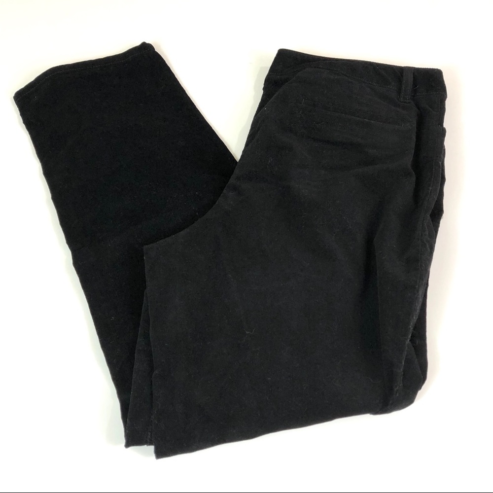 Talbots Black Corduroy Ankle Length Pants Size 10
